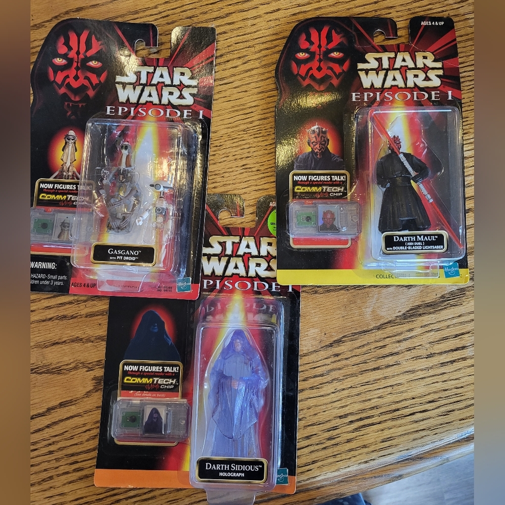 Vintage Star Wars Episode I Action Figures - Set Of 3